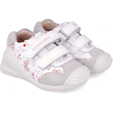 Chaussures de sport pour fille Biomecanics 252100 à imprimé papillon BLANCO_B050