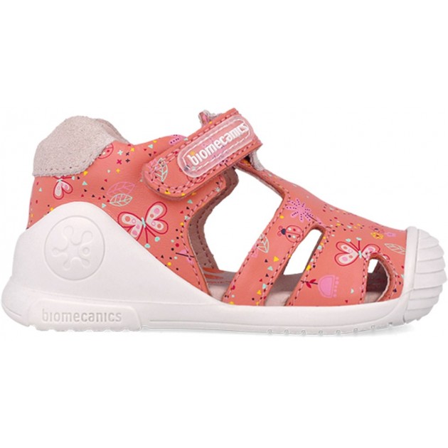Sandales pour fille Biomecanics 252101 à imprimé papillon CANTALUPE_A833 Sandales pour fille Biomecanics 252101 à imprimé papillon CANTALUPE_A833