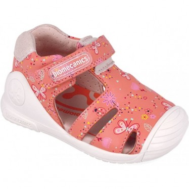 Sandales pour fille Biomecanics 252101 à imprimé papillon CANTALUPE_A833