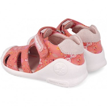 Sandales pour fille Biomecanics 252101 à imprimé papillon CANTALUPE_A833