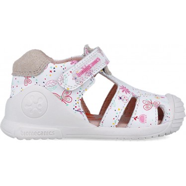 Sandales pour fille Biomecanics 252101 à imprimé papillon BLANCO_B050