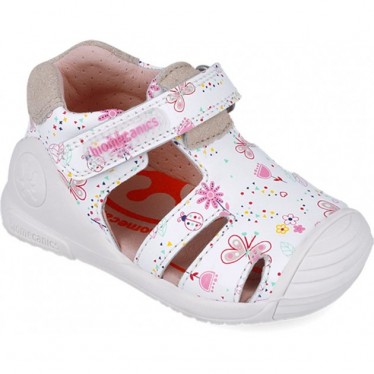 Sandales pour fille Biomecanics 252101 à imprimé papillon BLANCO_B050