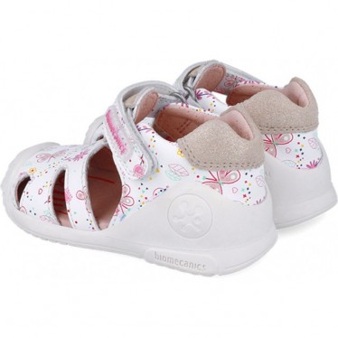 Sandales pour fille Biomecanics 252101 à imprimé papillon BLANCO_B050