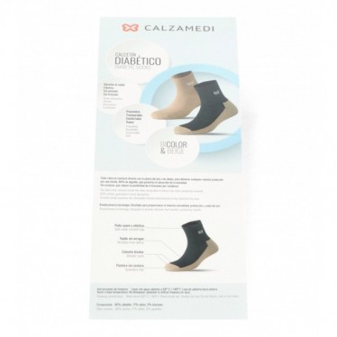 Chaussettes courtes CALZAMEDI Spécial Diabétiques 9656 BEIGE