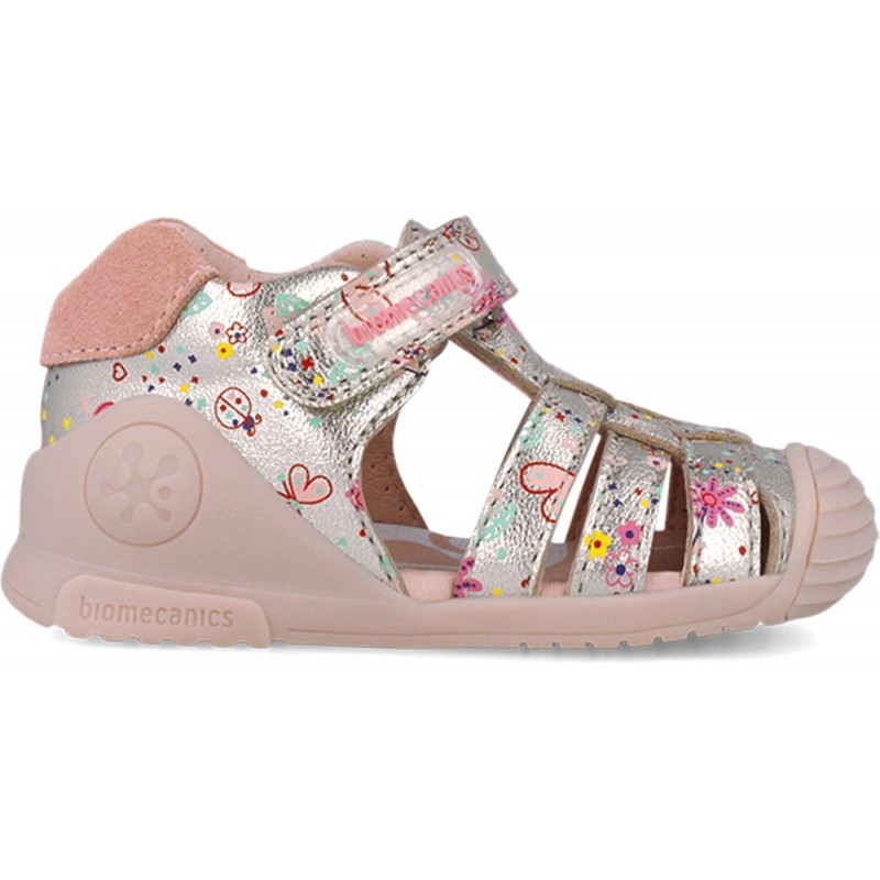 Sandales imprimées pour fille Biomecanics 252103 CHAMPAGNE_B122