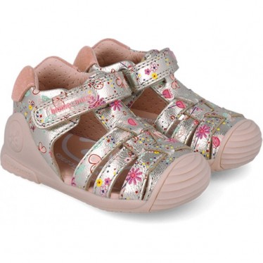 Sandales imprimées pour fille Biomecanics 252103 CHAMPAGNE_B122