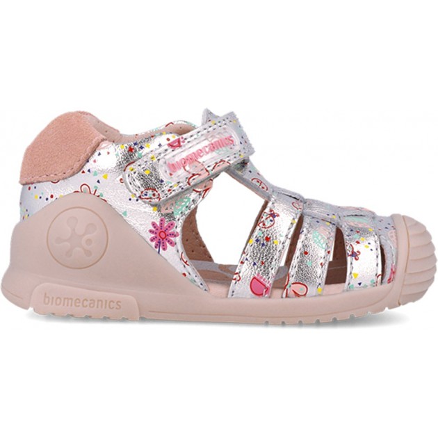 Sandales imprimées pour fille Biomecanics 252103 PLATA_C198 Sandales imprimées pour fille Biomecanics 252103 PLATA_C198