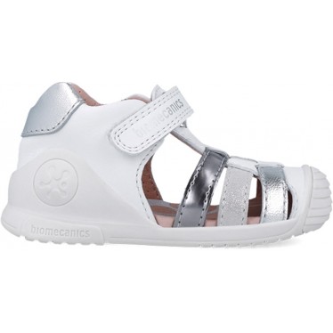 Biomecanics 252104 Sandales décontractées à lanières pour filles BLANCO_PLATA_B313