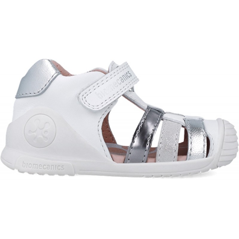Biomecanics 252104 Sandales décontractées à lanières pour filles BLANCO_PLATA_B313