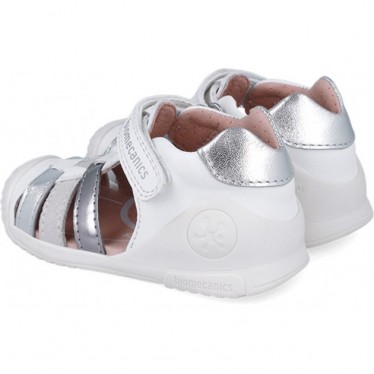 Biomecanics 252104 Sandales décontractées à lanières pour filles BLANCO_PLATA_B313