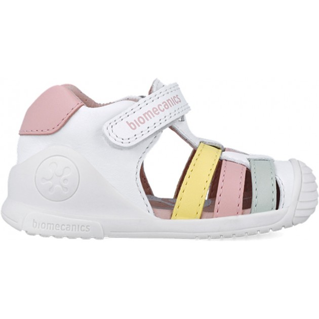 Biomecanics 252104 Sandales décontractées à lanières pour filles BLANCO_MULTI_C310