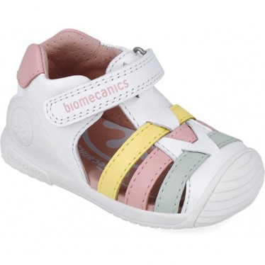 Biomecanics 252104 Sandales décontractées à lanières pour filles BLANCO_MULTI_C310