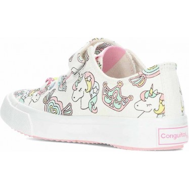 Baskets CONGUITOS Unicorn Fantasy 284096 pour filles WHITE