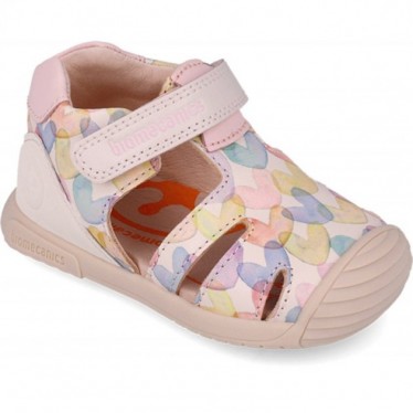 Sandales Biomecanics 252110 à imprimé cœur pour fille COTTON_A779