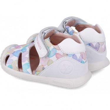 Sandales Biomecanics 252110 à imprimé cœur pour fille BLANCO_B050