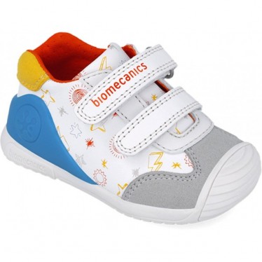 Chaussures de sport imprimées Biomecanics 252115 pour garçons BLANCO_YEMA_C835