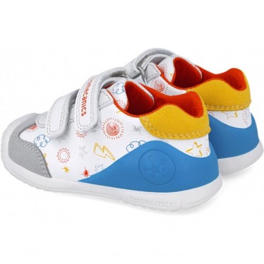 Chaussures de sport imprimées Biomecanics 252115 pour garçons BLANCO_YEMA_C835