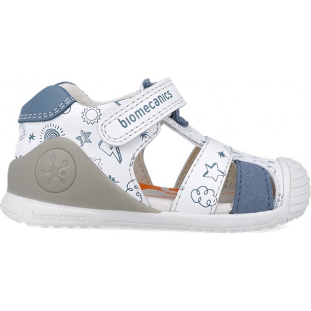 Sandales imprimées pour garçons Biomecanics 252116 BLANCO_INDIGO_B834 Sandales imprimées pour garçons Biomecanics 252116 BLANCO_INDIGO_B834