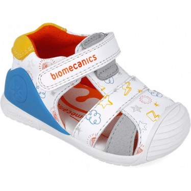 Sandales imprimées pour garçons Biomecanics 252116 BLANCO_YEMA_C835