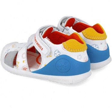 Sandales imprimées pour garçons Biomecanics 252116 BLANCO_YEMA_C835