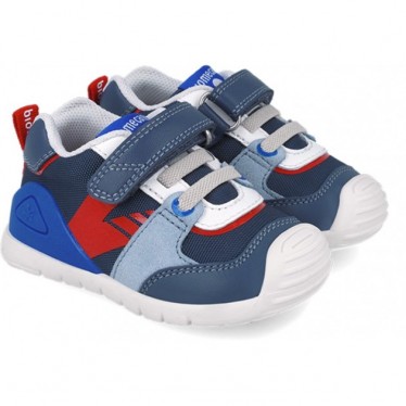 Chaussures de sport urbaines élastiques Biomecanics 252121 pour garçons PETROL_A556