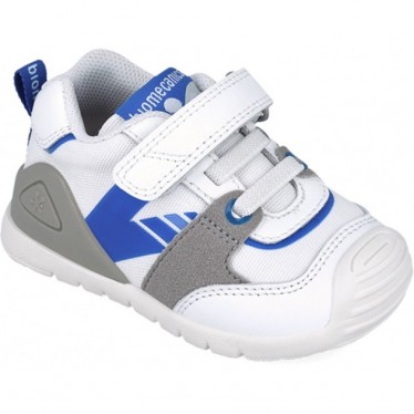 Chaussures de sport urbaines élastiques Biomecanics 252121 pour garçons BLANCO_ROYAL_C825