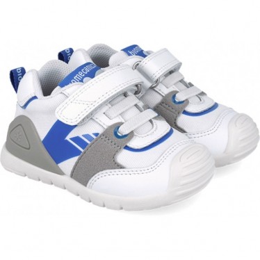 Chaussures de sport urbaines élastiques Biomecanics 252121 pour garçons BLANCO_ROYAL_C825
