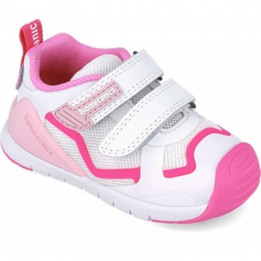 BIOMECANICS Chaussures de sport pour enfants premiers pas 252133 BLANCO_FUCSIA_D304