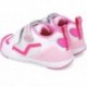 Baskets BIOMECANICS pour fille Premiers pas 252133 BLANCO_FUCSIA_D304