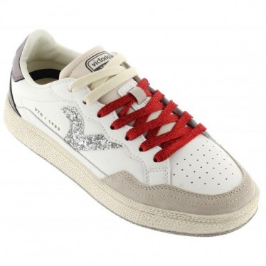 Victoria 8806103 Baskets Smash à paillettes métalliques BLANCO