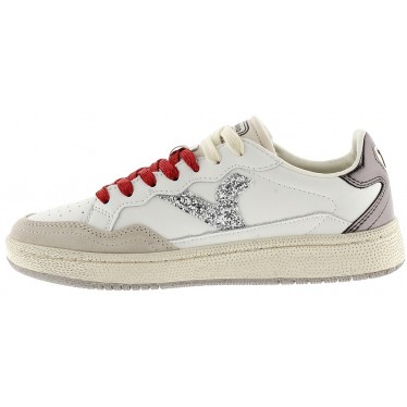 Victoria 8806103 Baskets Smash à paillettes métalliques BLANCO