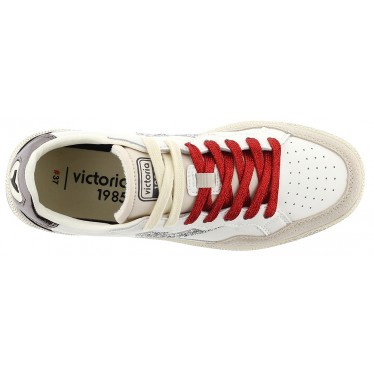 Victoria 8806103 Baskets Smash à paillettes métalliques BLANCO