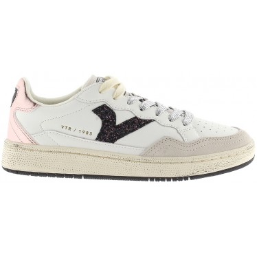 Victoria 8806103 Baskets Smash à paillettes métalliques ROSA