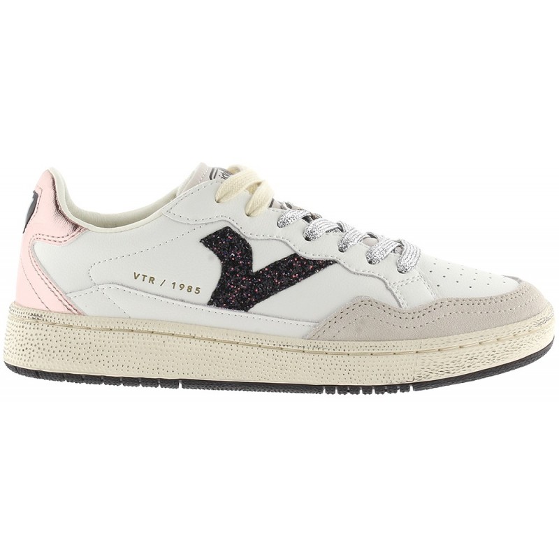 Victoria 8806103 Baskets Smash à paillettes métalliques ROSA