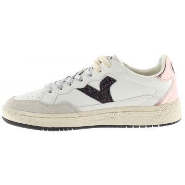 Victoria 8806103 Baskets Smash à paillettes métalliques ROSA