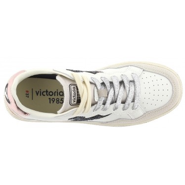 Victoria 8806103 Baskets Smash à paillettes métalliques ROSA