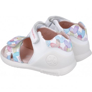 Sandale à bout ouvert pour fille Biomecanics 252141 avec imprimé Biogateo BLANCO_B050