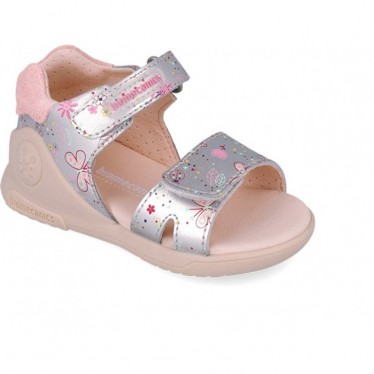 Biomecanics 252142 Sandales à bout ouvert pour filles avec imprimé Biogateo PLATA_B198