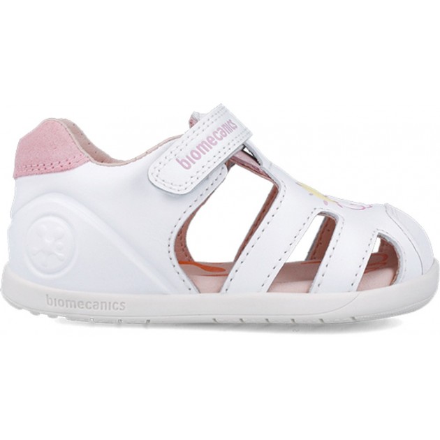 Sandales pour filles jumelles Biomecanics 252166 BLANCO_ROSA_D113 Sandales pour filles jumelles Biomecanics 252166 BLANCO_ROSA_D113