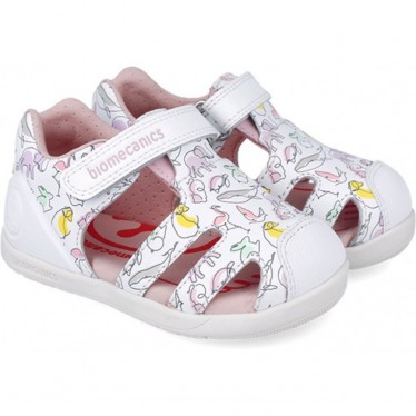 Sandales pour filles premiers pas Biomecanics 252167 Imprimer BLANCO_B050