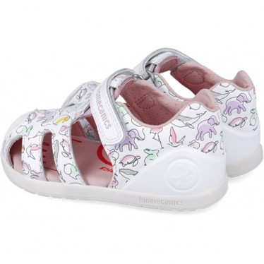 Sandales pour filles premiers pas Biomecanics 252167 Imprimer BLANCO_B050