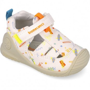 Biomecanics 252179 Sandales pour bébé Biogateo Print BLANCO_B050