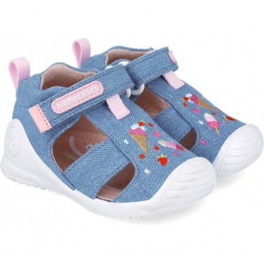Sandales pour filles Premiers pas Biomecanics 252183 Glace INDIGO_A631