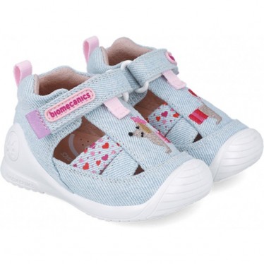 Sandale Twin First Steps pour fille Biomecanics 252184 JEANS_CLARO_B840