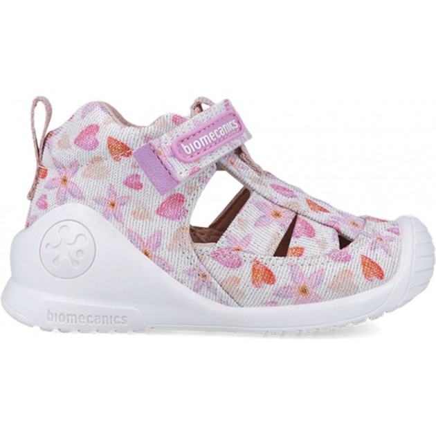 Biomecanics 252185 Sandales imprimées pour filles Premiers pas BLANCO_B050