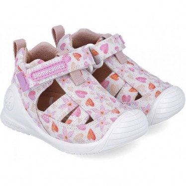 Biomecanics 252185 Sandales imprimées pour filles Premiers pas BLANCO_B050