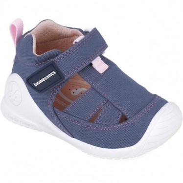 Biomecanics 252188 Sandales Premiers Pas Fille AZUL_MARINO_ROSA_D460
