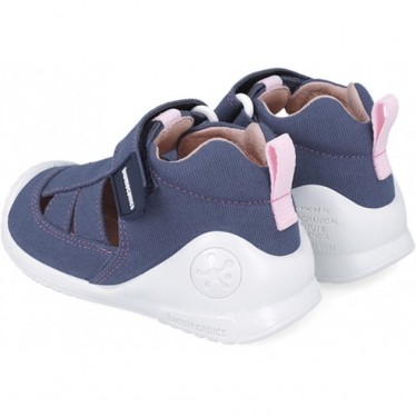 Biomecanics 252188 Sandales Premiers Pas Fille AZUL_MARINO_ROSA_D460