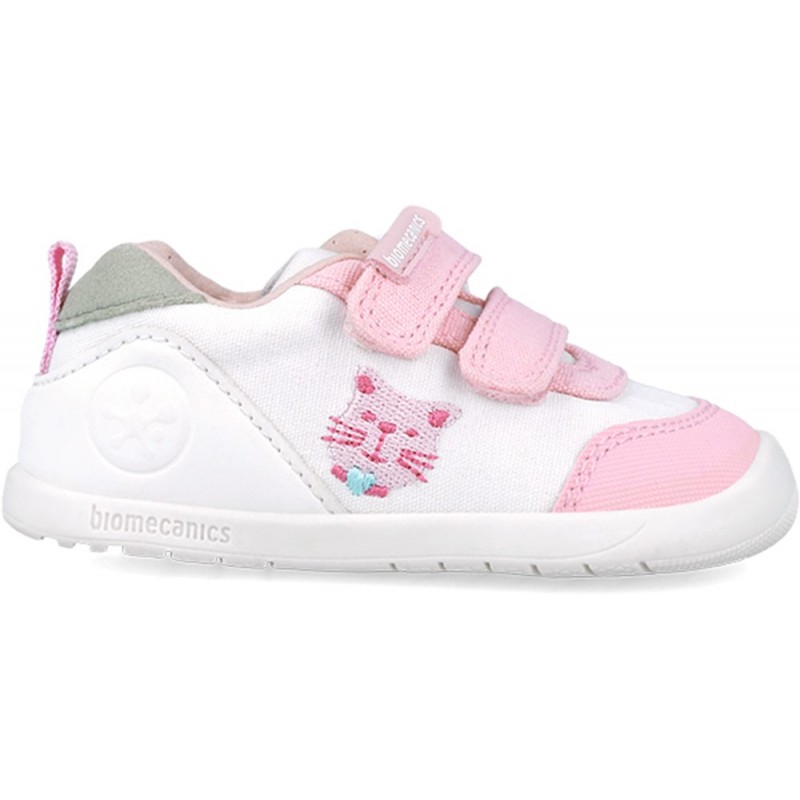 Baskets en toile Biomecanics 252190 Cats pour filles BLANCO_B050