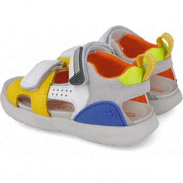 Sandales décontractées Biomecanics 252218 Bioevolution pour garçon BLANCO_AMARILLO_C696